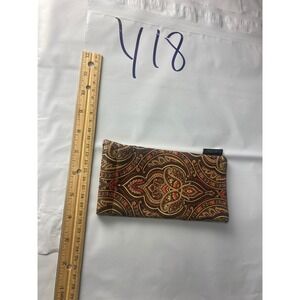 Ellen Tracy Paisley Fabric Clutch Wallet Small‎ Pouch Multicolor